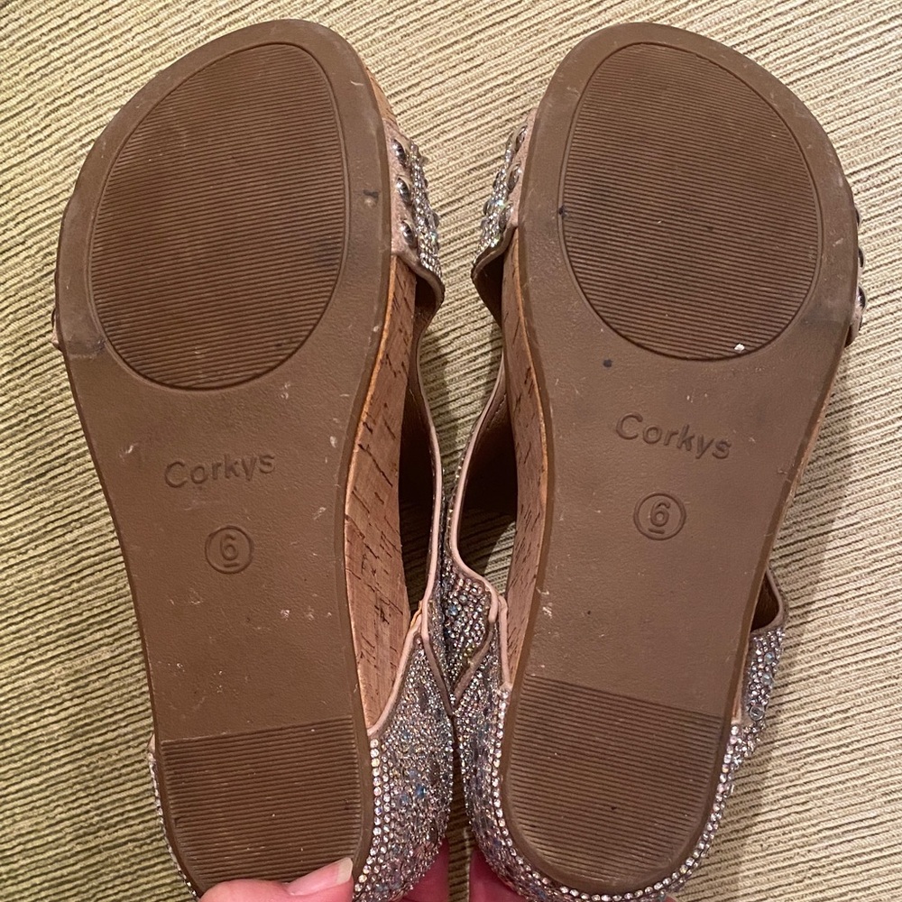 Corkys The Ashley Rhinestone Wedge Sandals. Size 6. Gorgeous Sandals! - Picture 10 of 15